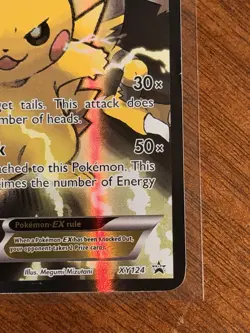 Pokemon Pikachu EX XY124 Black Star Promo 2016 Holo Card TCG - Image 2