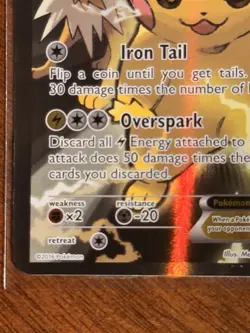 Pokemon Pikachu EX XY124 Black Star Promo 2016 Holo Card TCG - Image 5