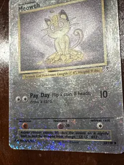 Meowth Legendary Collection Reverse Holo Pokemon TCG Card 53/110 HP - Image 3