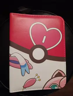 Pokemon TCG Pink White Sylveon Zip Up 55 pages Holds 440 Card Binder TCGAMES - Image 1