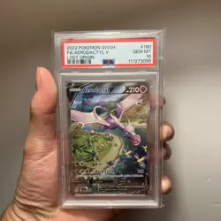 Aerodactyl V 180/196 PSA 10 Lost Origin Pokemon Card MINT - Image 1