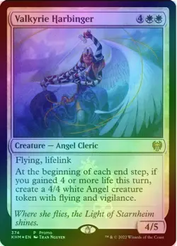 1 x Valkyrie Harbinger - Foil - Promo - Kaldheim - LP - MTG - Image 1
