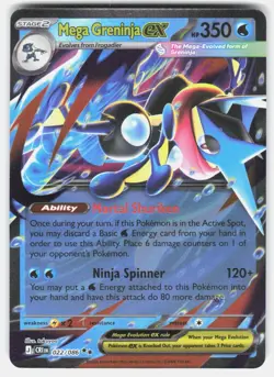 Pokemon tcg ME04: Chaos Rising Mega Greninja ex Near Mint or Better - Image 1