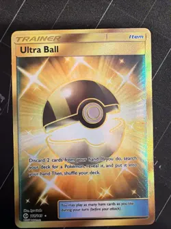 Pokemon Ultra Ball 161/149 SM Base Set Secret Rare Holo English 2017 Ryo Ueda - Image 1