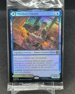 Sealed PRELEASE STAMPED Norman Osborn #0039 - Spider-Man MTG Magic the Gathering - Image 1