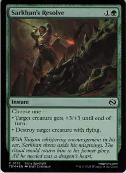 Sarkhan's Resolve C Tarkir: Dragonstorm 158 NM Foil MTG - Image 1