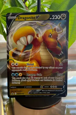 Pokemon Dragonite V SWSH154 JUMBO Black Star Holo Promo Card NM - Image 1