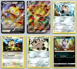 (6) Meowth VMAX Pokemon Card Lot V SWSH004 SWSH005 Promo SM XY Fates Collide Set - Image 1