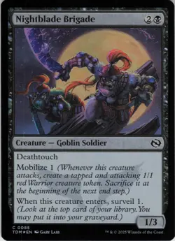 Nightblade Brigade C Tarkir: Dragonstorm 85 NM Foil MTG - Image 1