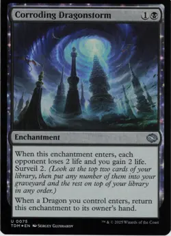 Corroding Dragonstorm U Tarkir: Dragonstorm 75 NM Foil MTG - Image 1