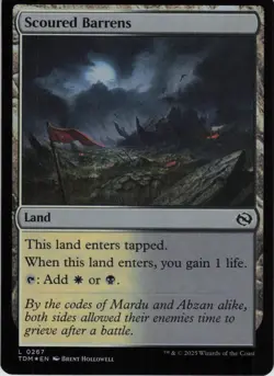 Scoured Barrens L Tarkir: Dragonstorm 267 NM Foil MTG - Image 1