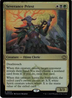 Severance Priest R Tarkir: Dragonstorm 222 NM Foil MTG - Image 1