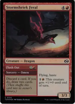 Stormshriek Feral C Tarkir: Dragonstorm 124 NM Foil MTG - Image 1
