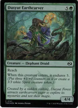 Dusyut Earthcarver C Tarkir: Dragonstorm 141 NM Foil MTG - Image 1