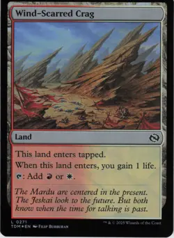 Wind-Scarred Crag L Tarkir: Dragonstorm 271 NM Foil MTG - Image 1