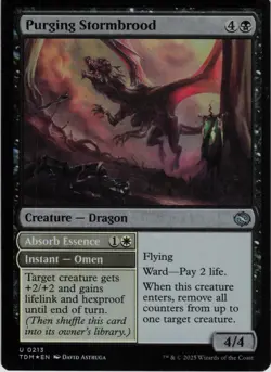 Purging Stormbrood U Tarkir: Dragonstorm 213 NM Foil MTG - Image 1