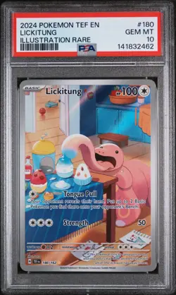 Pokemon TCG Lickitung 180/162 Temporal Forces Illustration Rare PSA 10 - Image 1