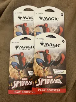 Magic the Gathering MTG MARVEL SPIDERMAN Booster Pack (x4) - In Hand - Image 2