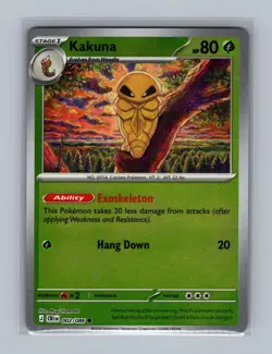 Kakuna 002/086 Common Chaos Rising Pokemon Reverse Holo Lightly Played - Image 1