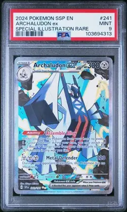 2024 POKEMON SSP EN-SURGING SPARKS #241 ARCHALUDON ex SIR PSA 9 (4313) - Image 1