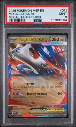2025 POKEMON MEP EN-ME BLACK STAR PROMO #011 MEGA LATIAS EX MEGA LATIAS EX BOX - Image 1