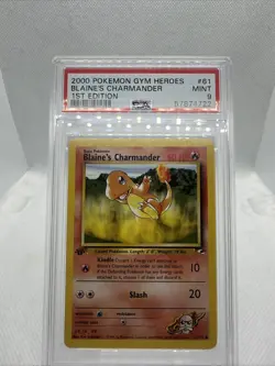 2000 POKEMON GYM HEROES #61 BLAINE'S CHARMANDER 1ST EDITION PSA 9 - Image 1