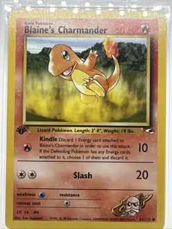 2000 POKEMON GYM HEROES #61 BLAINE'S CHARMANDER 1ST EDITION PSA 9 - Image 4