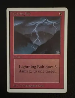 MTG Magic The Gathering Lightning Bolt Revised Edition - Image 1