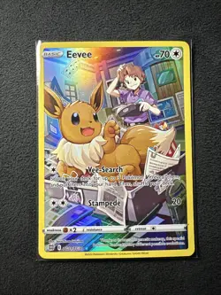 Pokemon Eevee TG11/TG30 Trainer Gallery Holo Full Art - Image 1