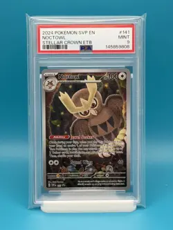 PSA 9 - 2024 POKEMON SVP EN NOCTOWL STELLAR CROWN ETB PROMO - Image 1