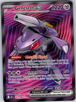 Genesect ex 161/086 Holo Ultra Rare Black Bolt Pokemon Near Mint - Image 1