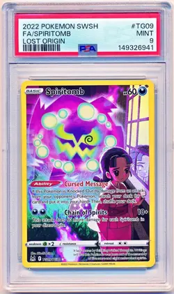Pokemon Lost Origin Spiritomb Full Art Trainer Gallery #TG09 PSA 9 - POP 445 - Image 1