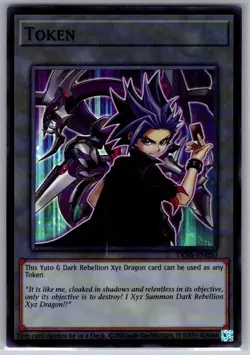 Token: Yuto and "Dark Rebellion Xyz Dragon" TKN5-EN050 Yu-Gi-Oh Chaos Origins SR - Image 1