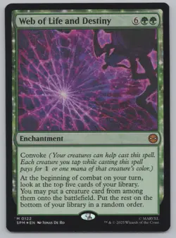 MTG - FOIL Web of Life and Destiny - Marvel's Spider-Man (SPM) -r437 - Image 1
