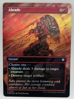 MTG Abrade (Borderless) Foundations Foil - Image 1