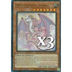 3x Dragonmaid Ernus BLMM-EN055 Ultra Rare NM 1st Ed YUGIOH - Image 1