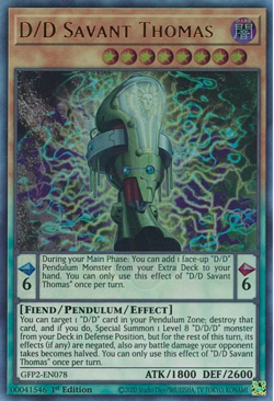 D/D Savant Thomas GFP2 Ultra Rare 1st ED Nm Yugioh - Image 1