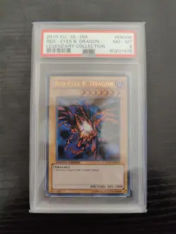2010 PSA 8 Yu-Gi-Oh! Red-Eyes Black Dragon Legendary Collection 1 LC01-EN006 - Image 1