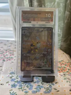 ACE 10 Alakazam EX 203/165 SAR Pokemon Card 151 Japanese GEM MINT - Image 1