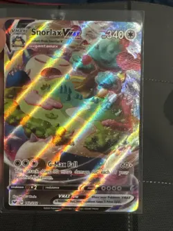 Pokemon Snorlax VMAX Ultra Rare Full Art Holo 142/202 Sword & Shield TCG 2020 - Image 1