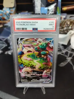 Pokemon Snorlax VMAX Full Art Ultra Rare Holo 142/202 Sword & Shield PSA 9 - Image 1