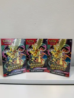 Pokemon Ascended Hero’s Booster Bundles Lot Of 3 Brand New Sealed - Image 1