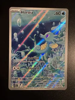 Pokemon TCG Horsea Full Art Holo Card Shrouded Fable Illustration Rare, 067/064 - Image 1