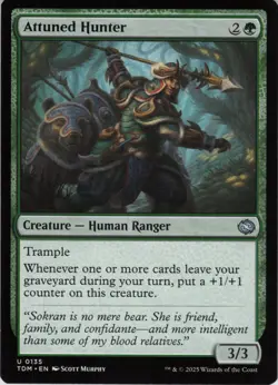 Attuned Hunter U Tarkir: Dragonstorm 135 NM Normal MTG - Image 1