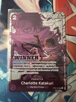 Charlotte Katakuri WINNER Pack 2025 Vol.3 One Piece Promo Cards OP08-062 - Image 2
