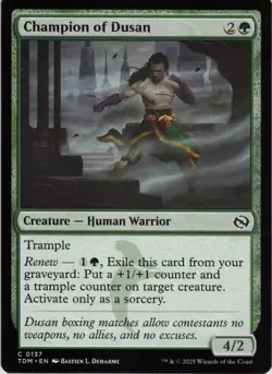 Champion of Dusan C Tarkir: Dragonstorm 137 NM Normal MTG - Image 1