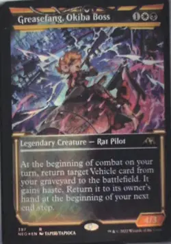 Greasefang, Okiba Boss (Showcase) - Kamigawa: Neon Dynasty: #397 - Foil Nm C254 - Image 1