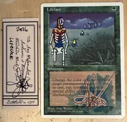MTG Lifelace Special Signature Alter Altered Sketch Art Amy WEBER Magic - Image 1