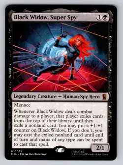 Black Widow, Super Spy 89 Mythic Marvel Super Heroes Magic: The Gathering NM - Image 1