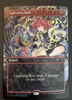 Magic the Gathering - Lightning Bolt - Secret Lair - GenCon Foil Promo - NM - Image 1